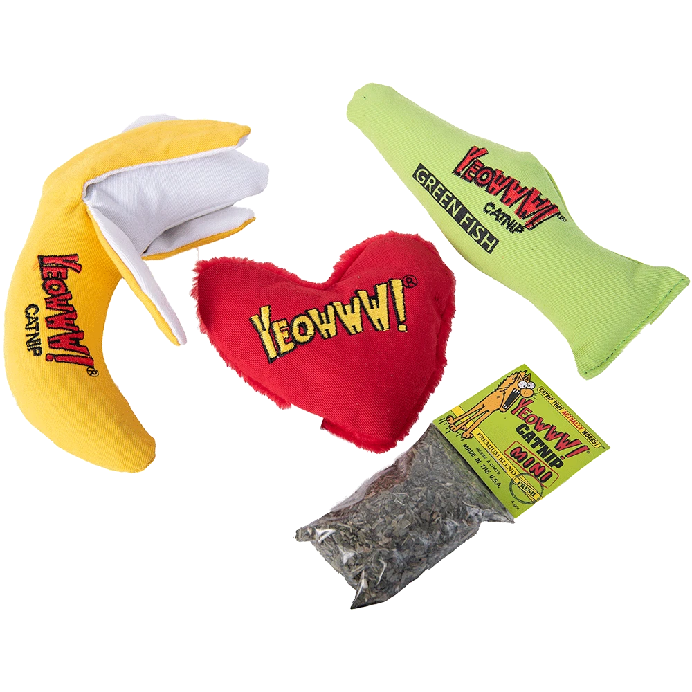 Yeowww! Gift Bundle - One Banana Peeled, One Mini, One Green Fish, One Hearrrt Attack