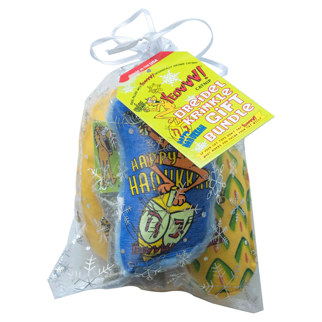 Yeowww! Dreidel Krinkle Gift Bundle - One Banana Peeled, One Pineapple, One Mini, One Dreidel Krinkle