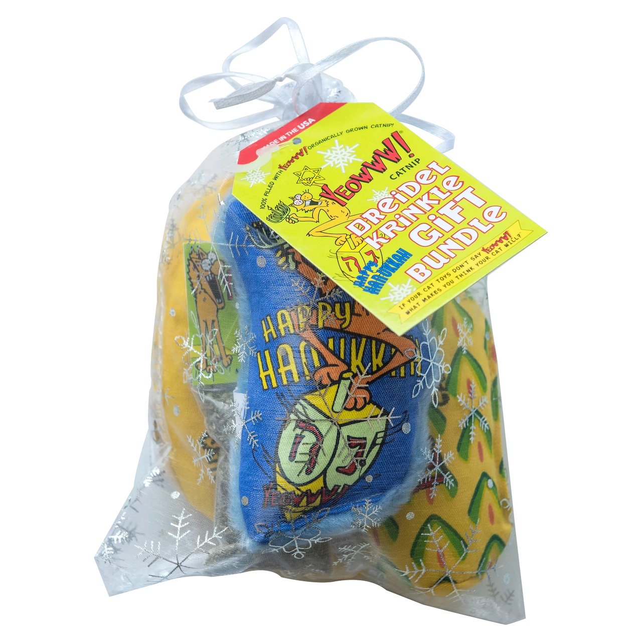 Yeowww! Dreidel Krinkle Gift Bundle - One Banana Peeled, One Pineapple, One Mini, One Dreidel Krinkle