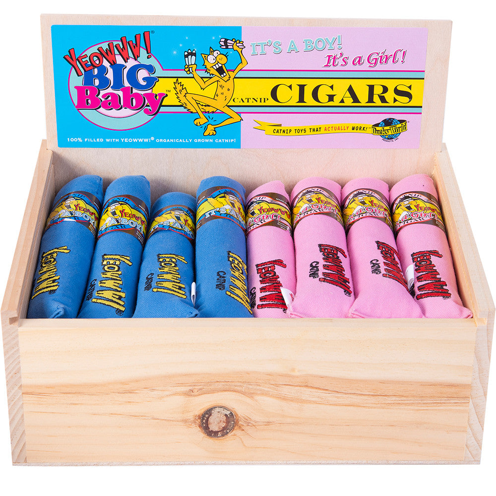 Yeowww! (24) Cigars "Pink and Blue" w/ Birch Wood Box
