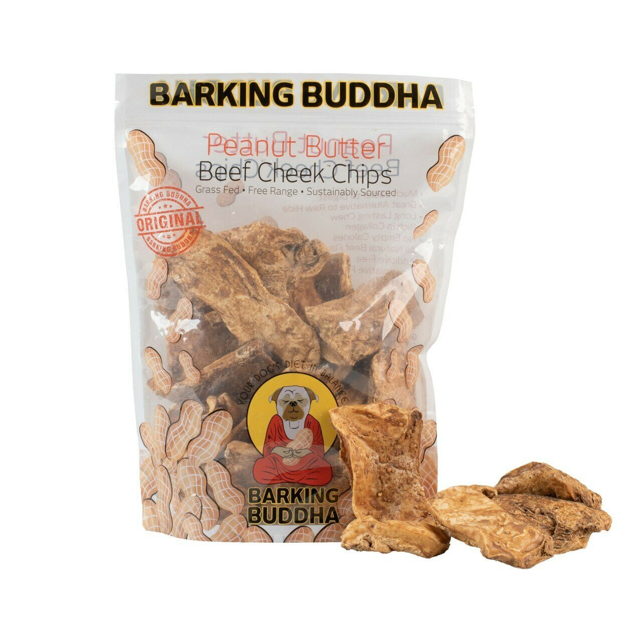 Barking Buddha - Peanut Butter Beef Cheek Chips 1 lb