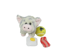 Lightning Dog - Roundy Grey Speckled Piggy